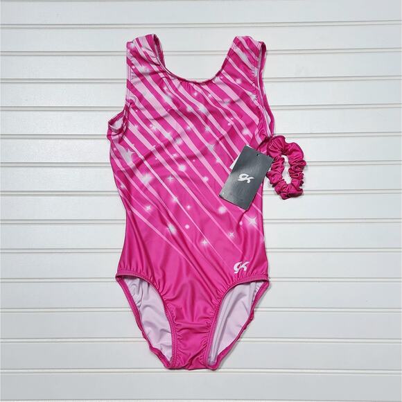 NWT GK Elite Pink Gem Gymnastics Leotard - Picture 1 of 4